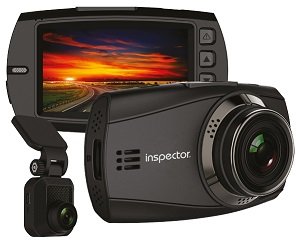 Inspector Cyclone двухканальный видеорегистратор одновременно снимает с 2-ух камер c разрешением​ FullHD 1920x1080p и углом обзора 150º​​, режим Slow Motion 120 кадров в секунду