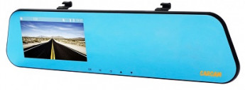 CARCAM Z7 новинка, автомобильный видеорегистратор встроенный в зеркало заднего вида, с GPS-модулем, для отображения скорости и координат на видео файле. Разрешение 1920x1080p FullHD, со скоростью 30 кад./с, работает на мощном процессоре AU3522, имеет 6-и слоенную стеклянную оптику, матрицу APTINA AR0330, ночную WDR-технологию, поворотную камеру c углом обзора 150°, очень удобный многофункциональный дисплей 4,3", аккумулятор 550 MAh до 20 минут автономной работы, поддержка карт памяти до 32 GB