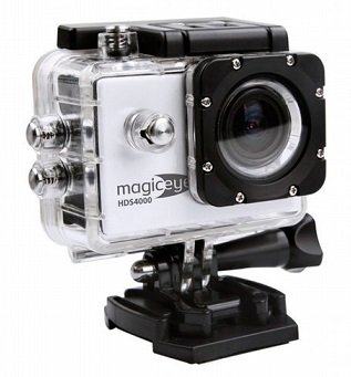 Gmini MagicEye HDS4000  новинка на рынке экшн-камер с функцией видеорегистратора - циклом записи, датчиком удара, поддержкой HDR (ночная съемка), в богатом комплекте предусмотрены крепление для авто на лобовое стекло и авто з/у. Угол обзора составляет 170 градусов, матрица Aptina AR0330, записывает с разрешением 1920x1080p FullHD @30 fps и 1280x720p HD @60 fps, работает на мощном процессоре Siri A9, имеет съемный аккумулятор 900 MAh (2 шт. в комплекте), поддержка карт памяти Micro SD до 32 GB (Class 10), экран 1,5" LCD, в комплекте предусмотрено большой выбор креплений на различные устройства, а так же бокс для подводной съемки с погружением до 30 метров, управление съемкой по WIFI с помощью гаджетов на IOS и Android.