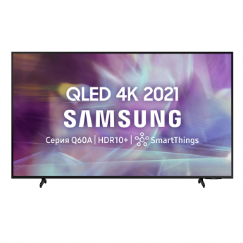 Телевизор Samsung QE50Q60AAUXRU 2021 QLED, HDR RU, черный 